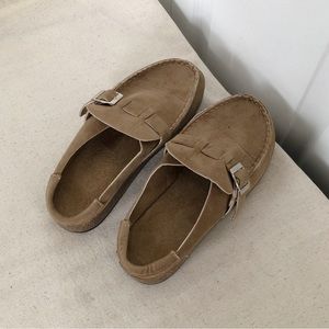 Brown nude loafers sandals